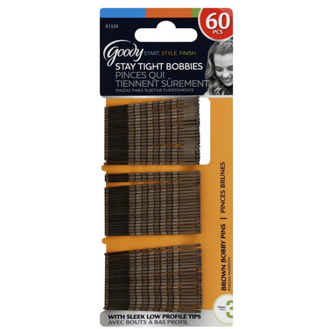 Goody Bobby Pins - 60 Pk. Brown Girls Accessories