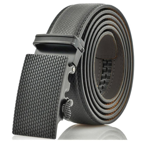 Boys Black Leather Track Belt #2 Belts
