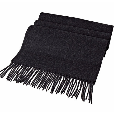 Mens Cashmere Scarf Charcoal