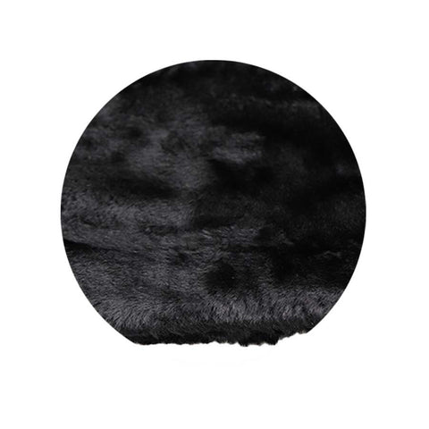 Mens Cirulli Black Shabbos Scarf With Fur #1