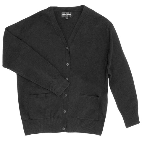 Black Cotton Buttoned Sweater Sweaters Mens