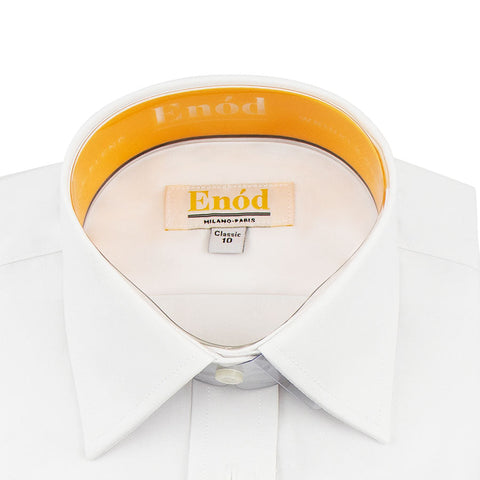 Mens Enod Orange Label Slim Shirt - Double Buttons