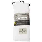 Mens Florence Modal Medium Weight Long White Socks