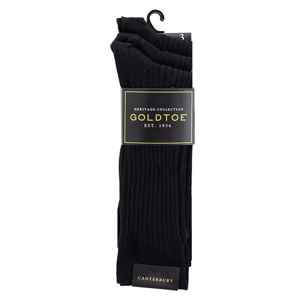 slim fit dress slacks Mens Gold Toe Canterbury Thin Ribbed Black Socks