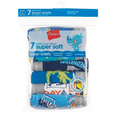 Boys Toddler Hanes Printed Boxer Briefs - 7 Pk.