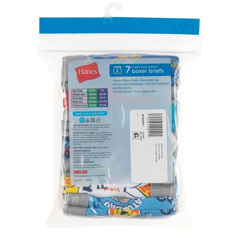 Boys Toddler Hanes Printed Boxer Briefs - 7 Pk.