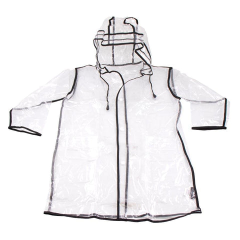 Childrens LaMart Crystal Clear Black Trim Raincoat (Discontinued)