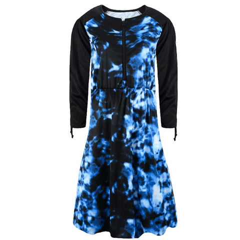 Ladies Abstract Tie-Dye Swim Dress