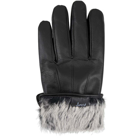 Mens Arosa Rabbit Fur Leather Gloves