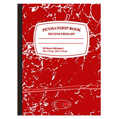 Red Cursive Notebook