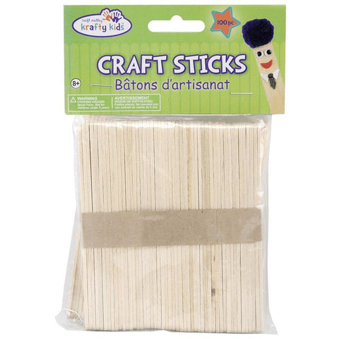 Wood Pop Sticks - 100 Pk.