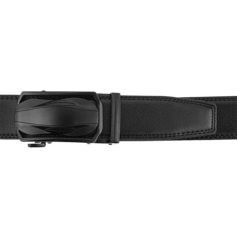 Mens Black Leather Track Belt 48 / #7 Belts