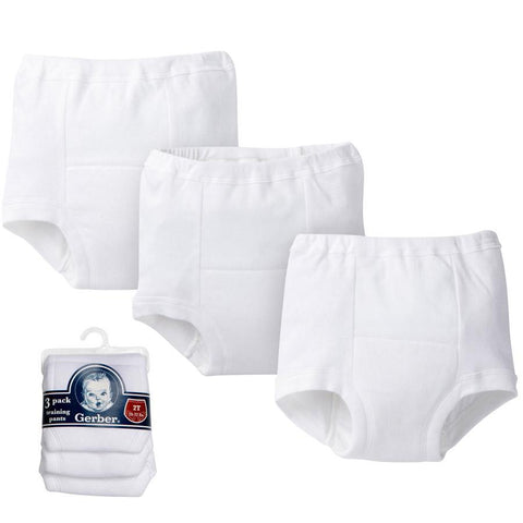 Gerber White Training Pants - 3 Pk. – Drive Goods.com