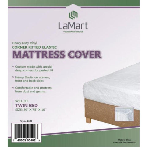 Lamart Vinyl Fitted Mattress Cover Pads