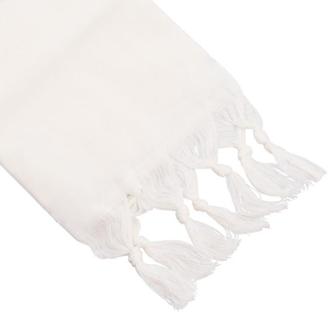 Keter Wool White & White Thick Tzitzis With Fringes